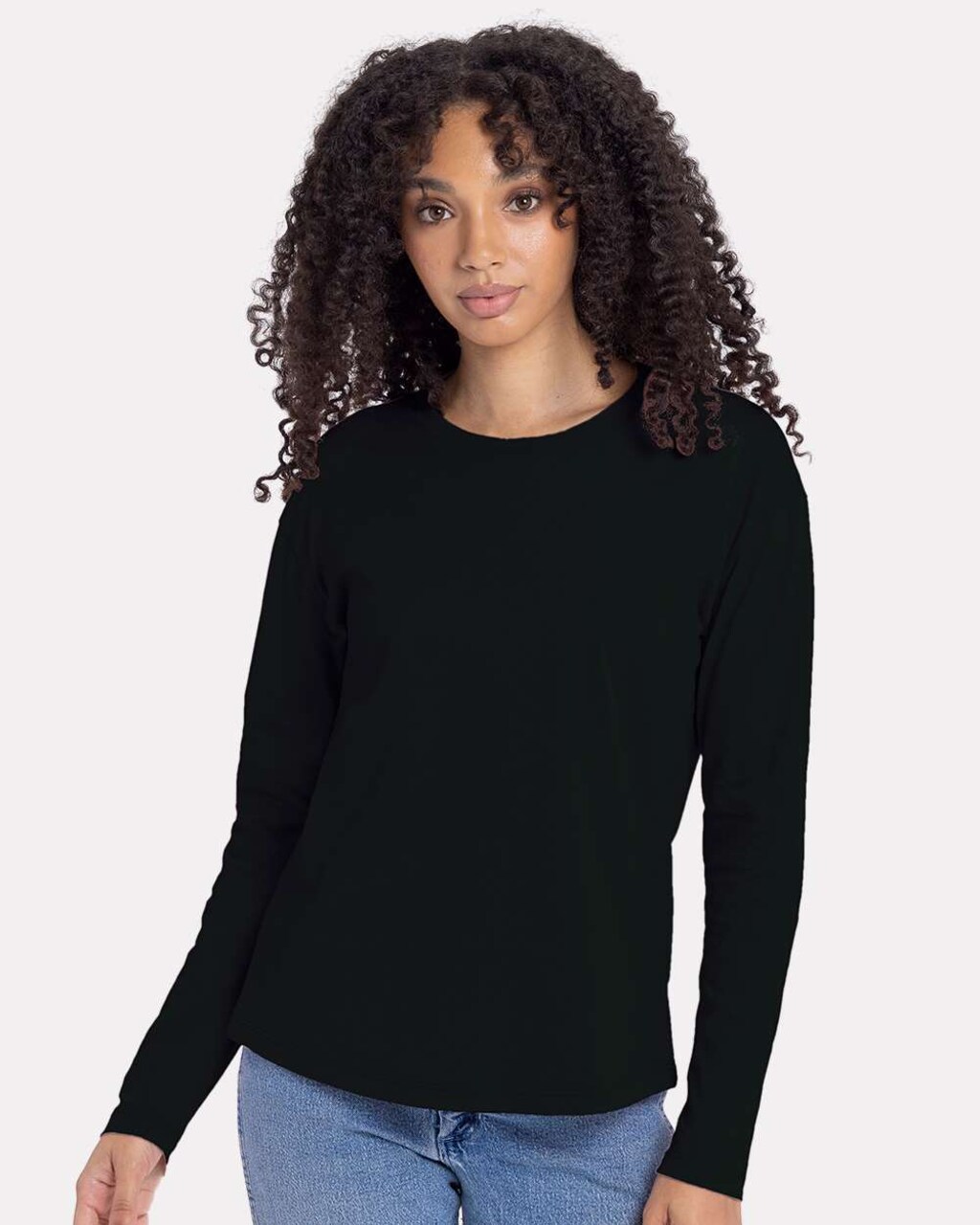 Next Level Women's Cotton Relaxed Crewneck Long Sleeve T-Shirt